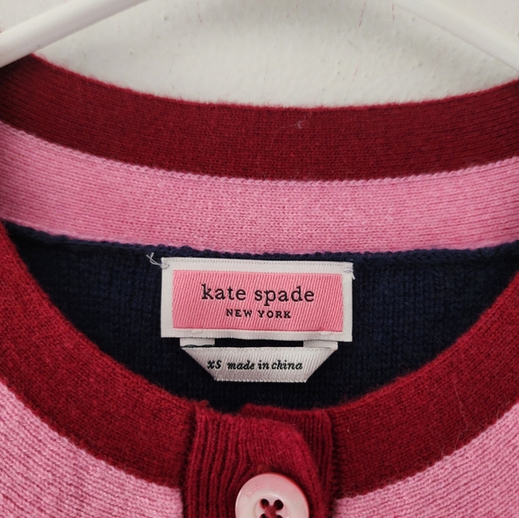 Kate Spade Colorblock Cashmere Cardigan - Picture 4 of 6